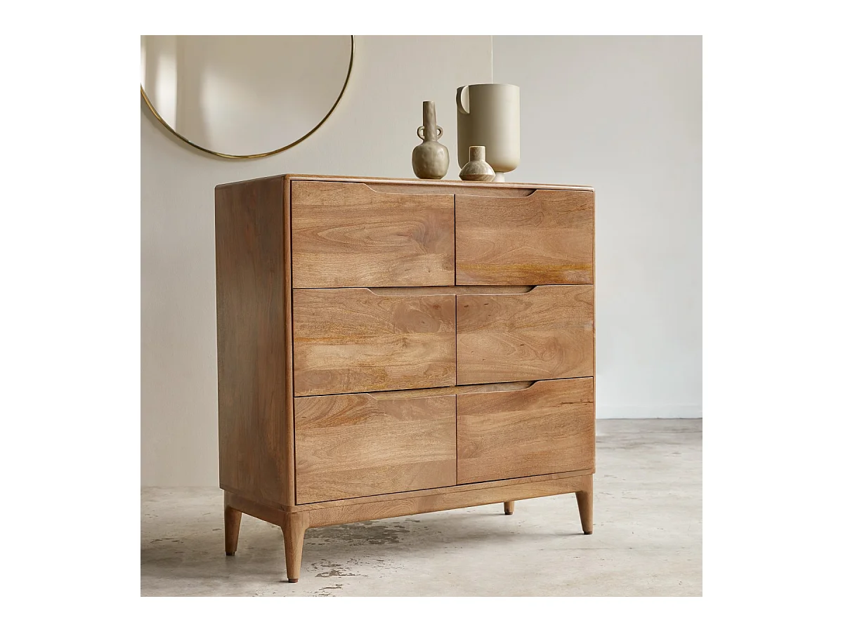 Commode en bois de manguier massif Gabrielle