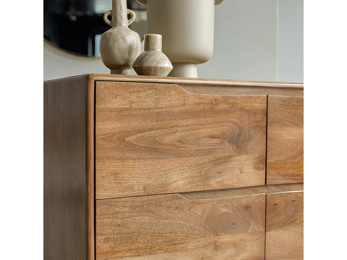 Cassettiera in legno di mango massello Gabrielle