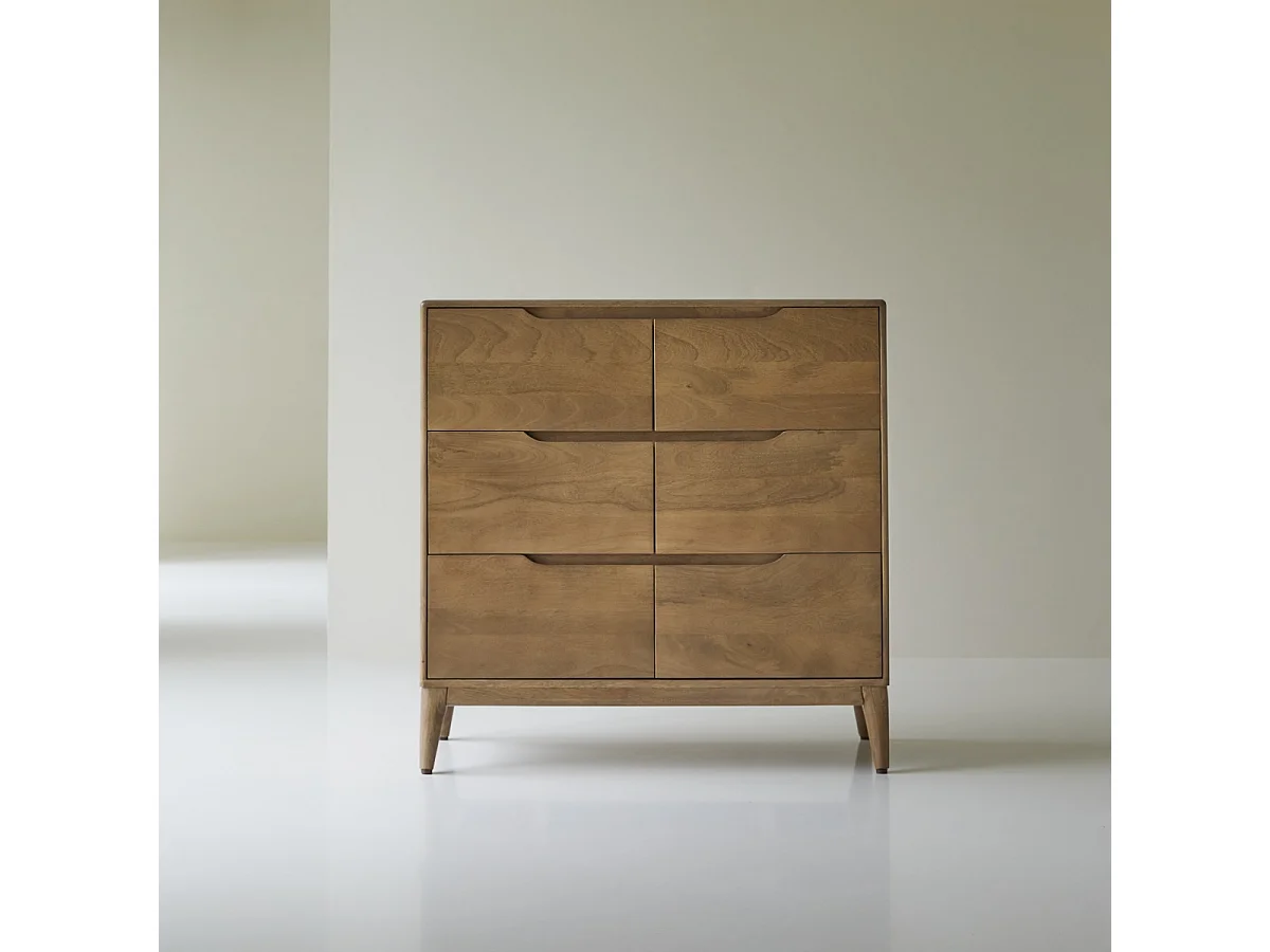 Cassettiera in legno di mango massello Gabrielle
