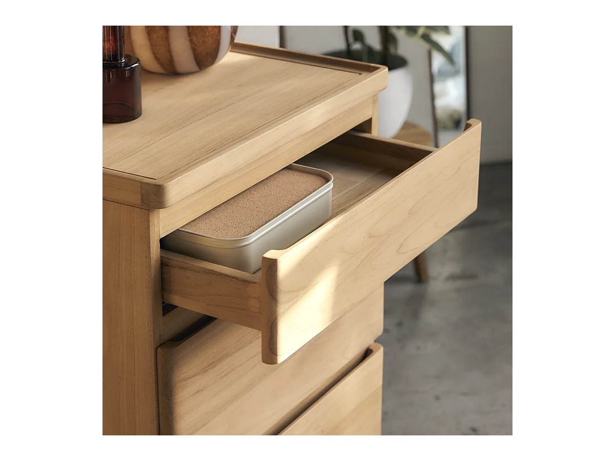 Chiffonnier en bois de teck massif Nino