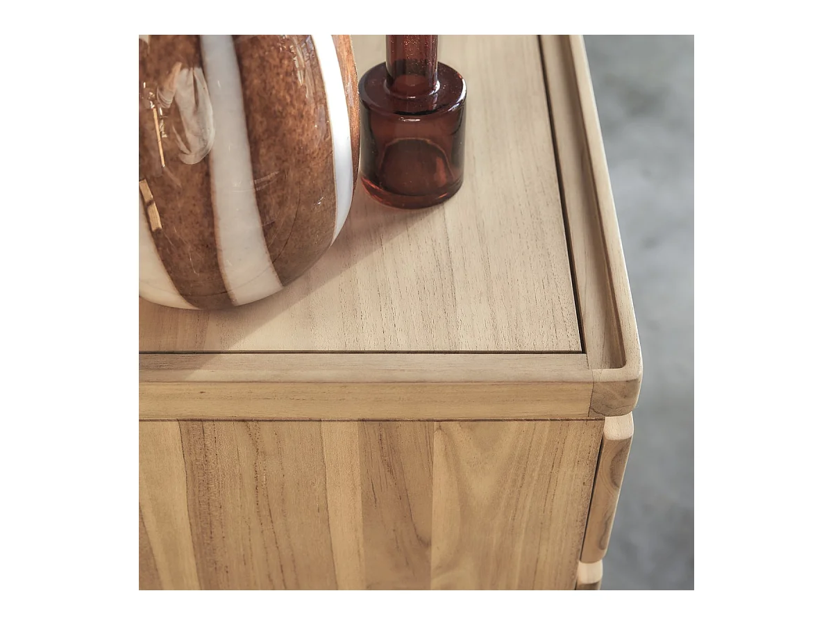 Chiffonnier en bois de teck massif Nino