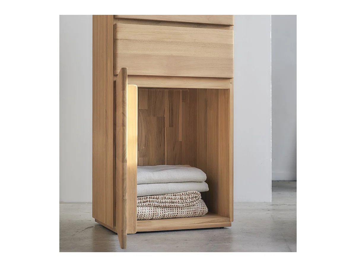 Chiffonnier en bois de teck massif Nino
