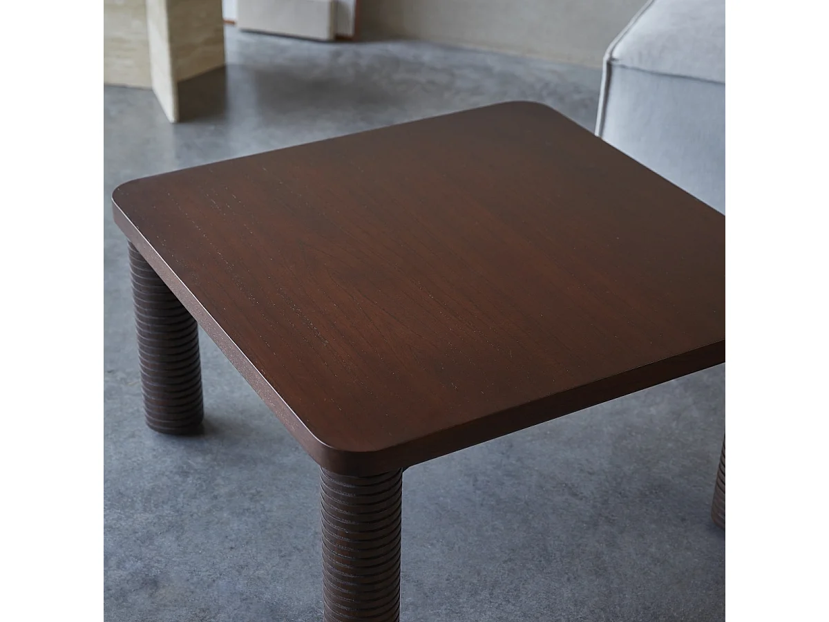 Table basse en bois de mindi 80 x80 Leandro