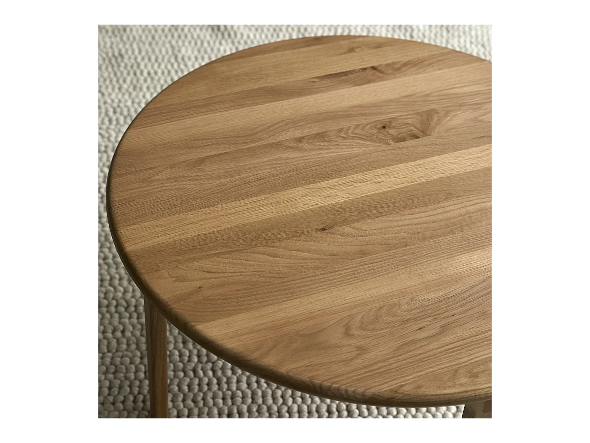 Tavolino in legno di rovere massello 80x80 Clara