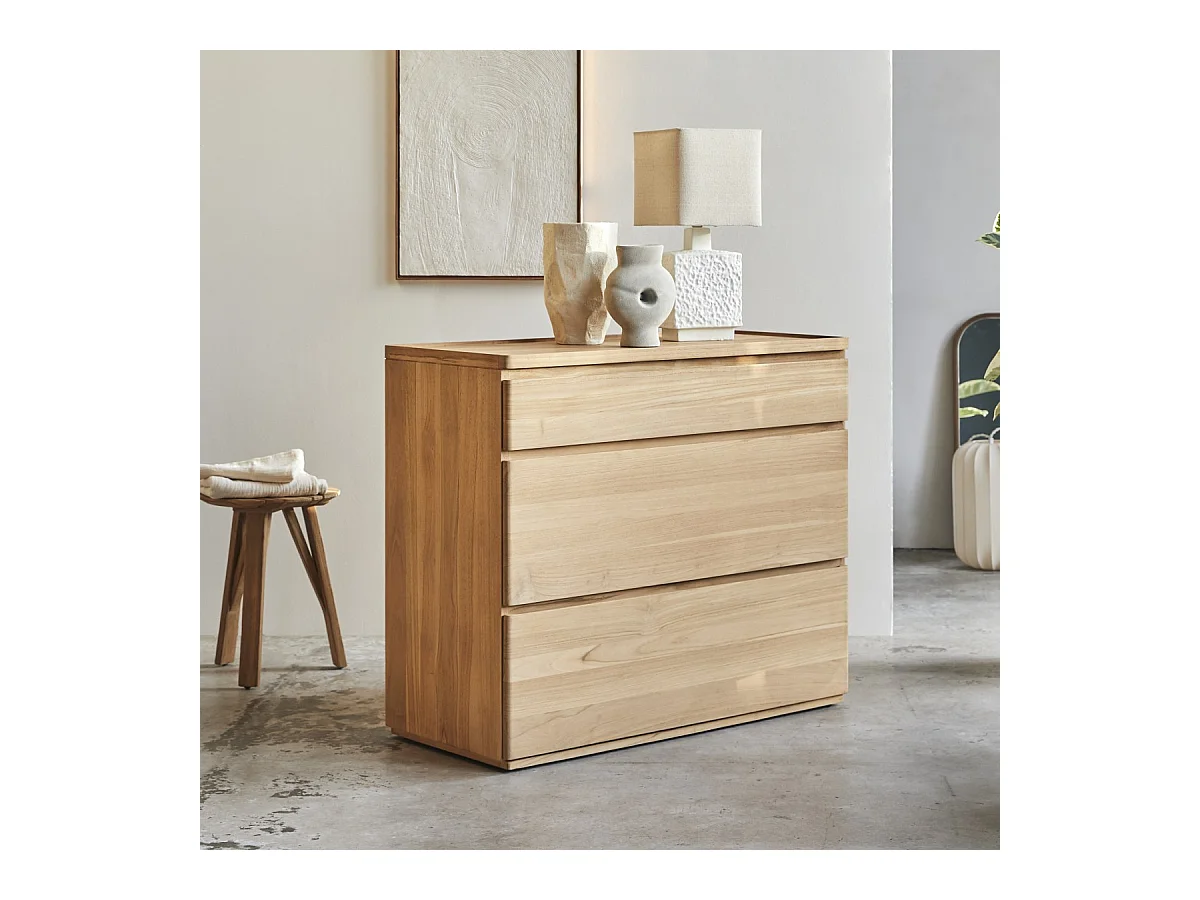 Kommode Nino aus massivem Teakholz