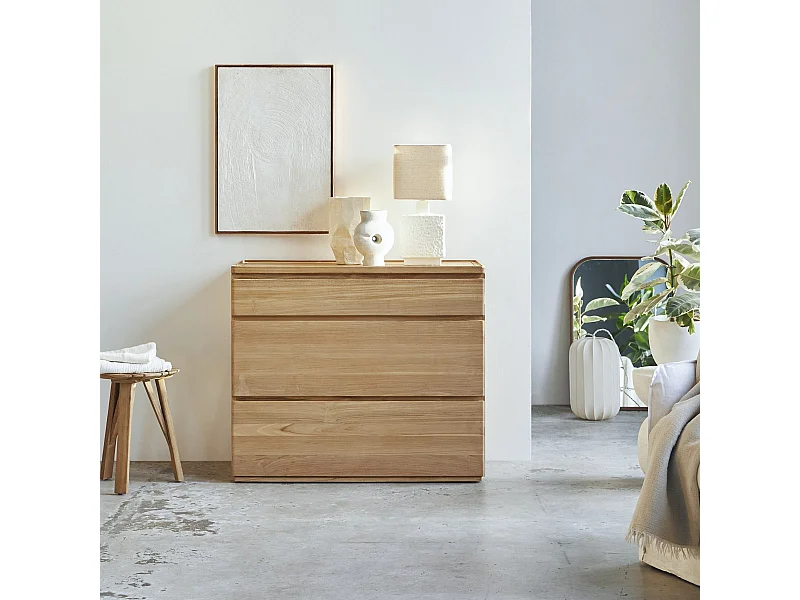 Kommode Nino aus massivem Teakholz