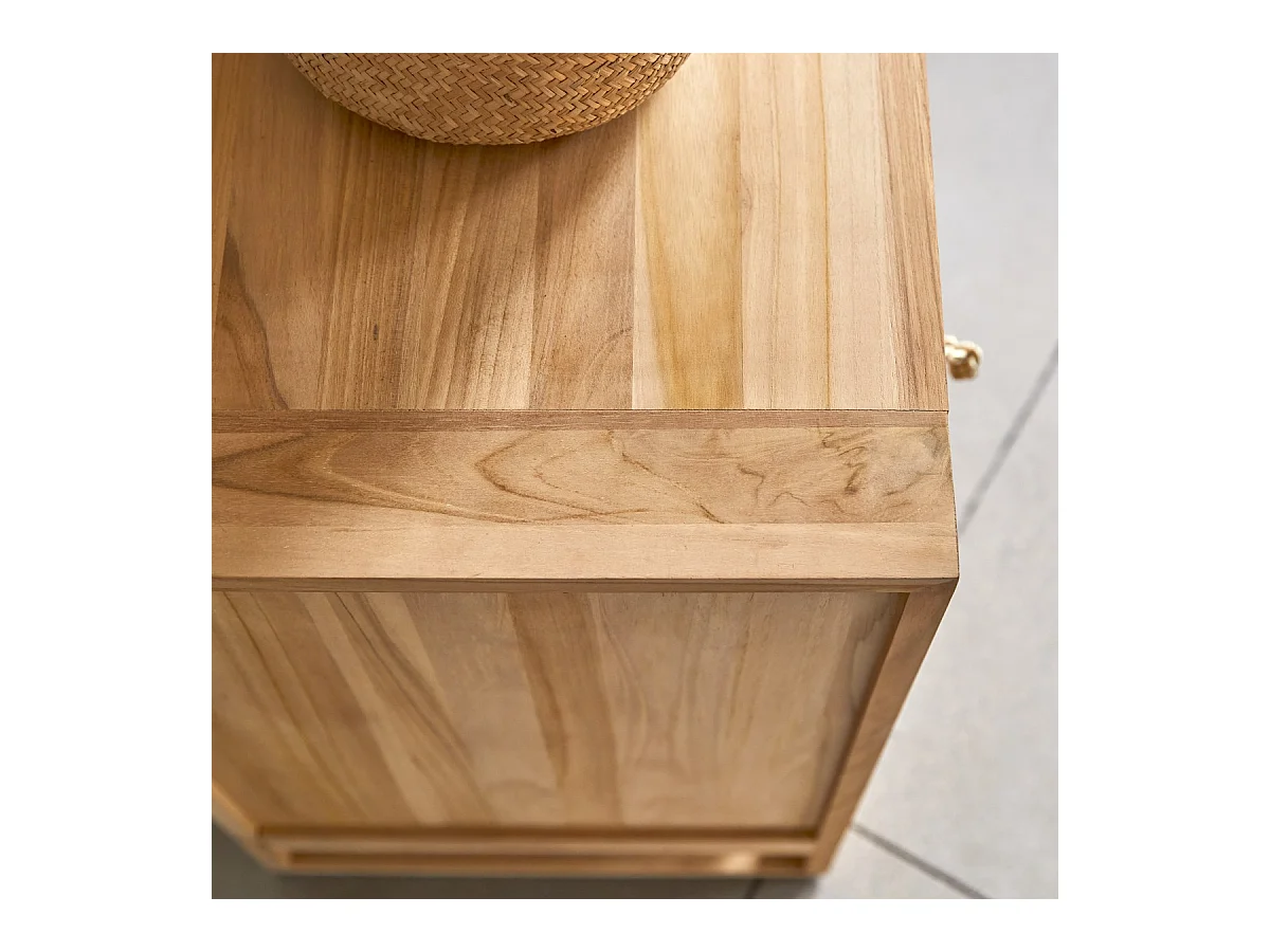 Cassettiera per bambini in legno di teak a 2 cassetti Minimalys