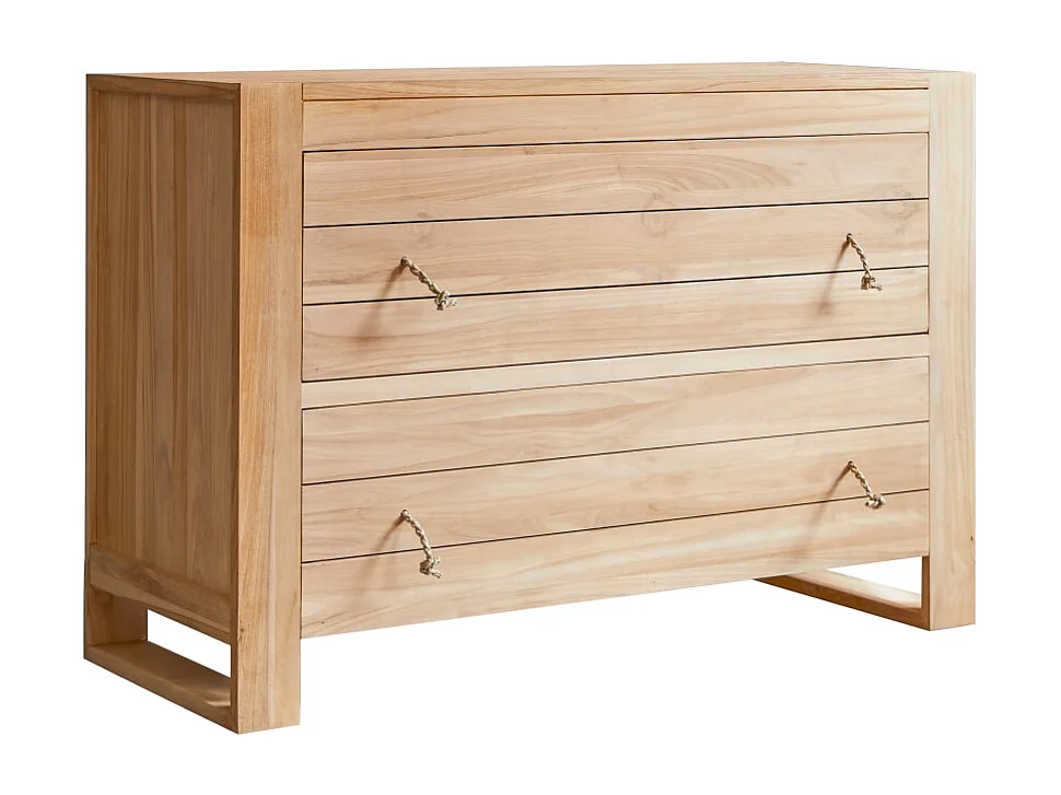 Cassettiera per bambini in legno di teak a 2 cassetti Minimalys