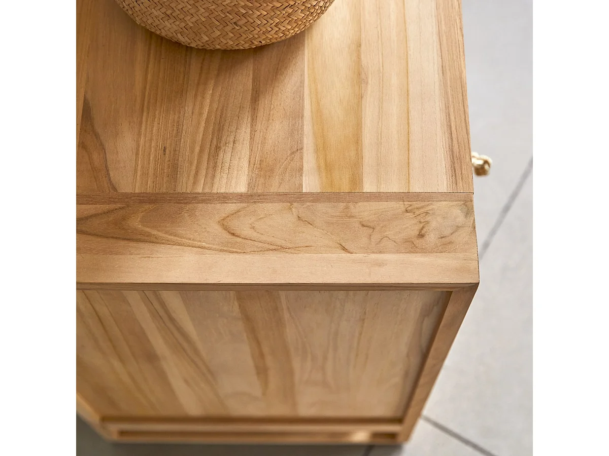 Cassettiera per bambini in legno di teak a 2 cassetti Minimalys