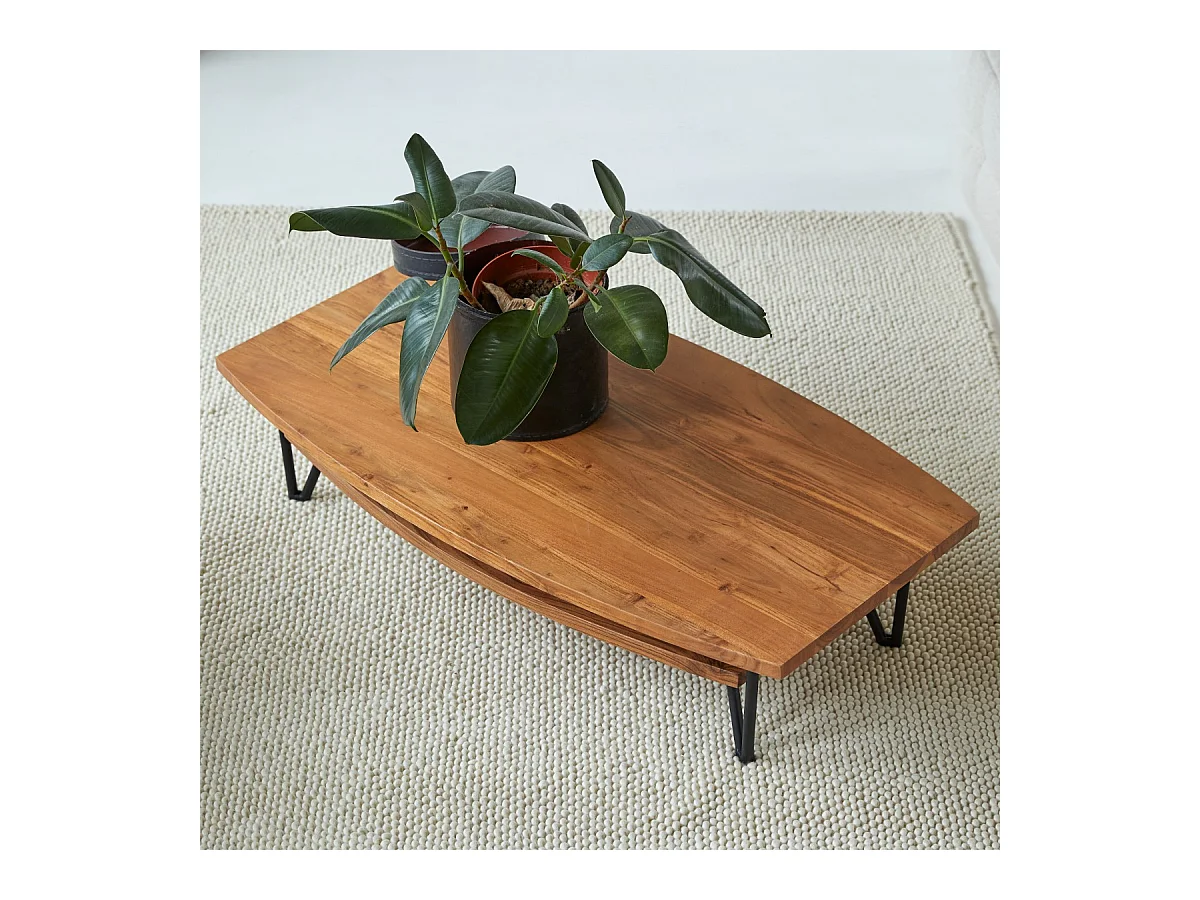 Couchtisch aus Akazienholz Bonnie 110x60