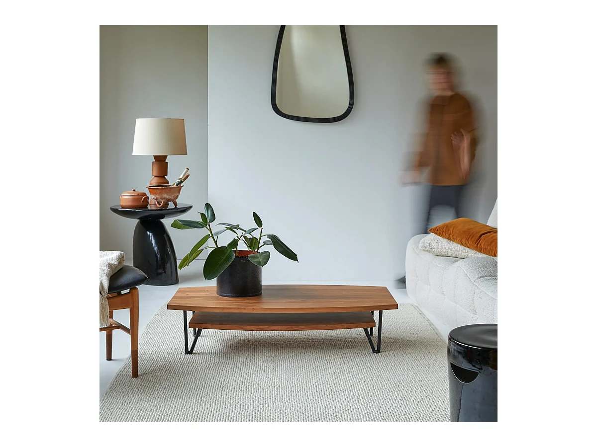 Couchtisch aus Akazienholz Bonnie 110x60