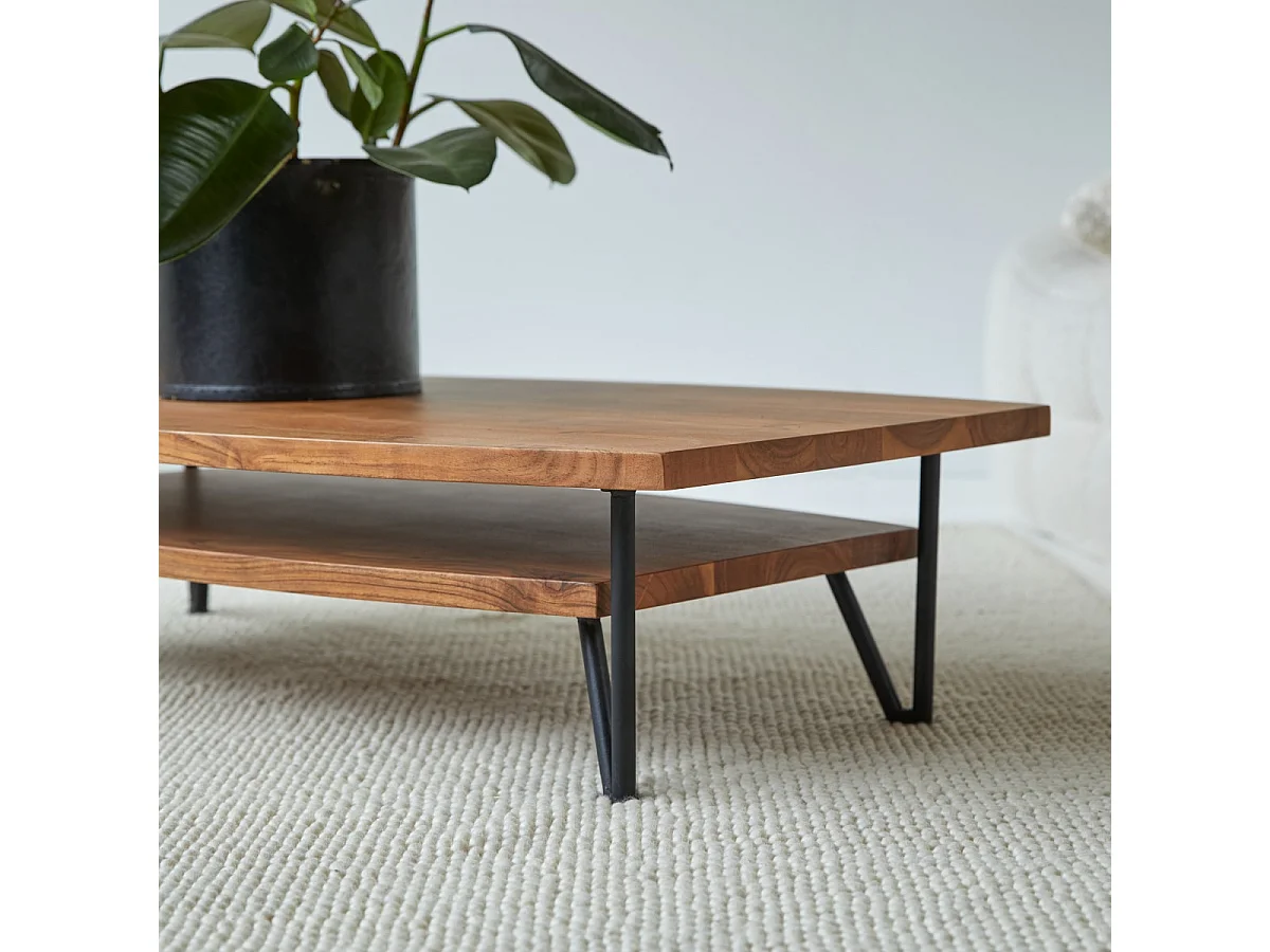 Couchtisch aus Akazienholz Bonnie 110x60