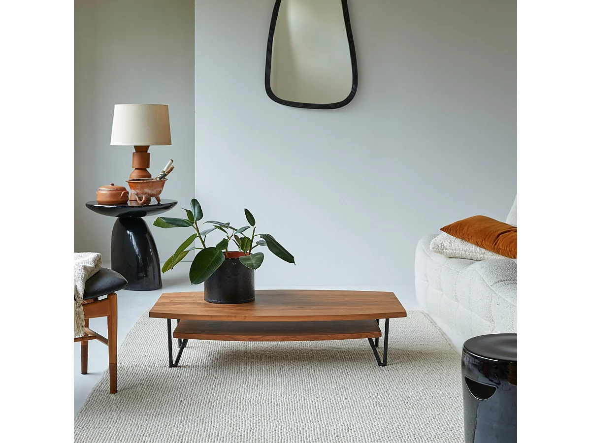 Couchtisch aus Akazienholz Bonnie 110x60