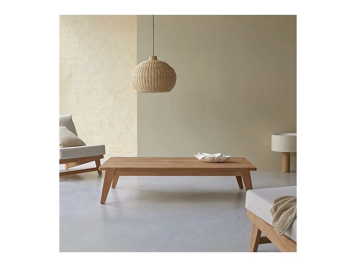 Wohnzimmer-Couchtisch Olia aus Teakholz