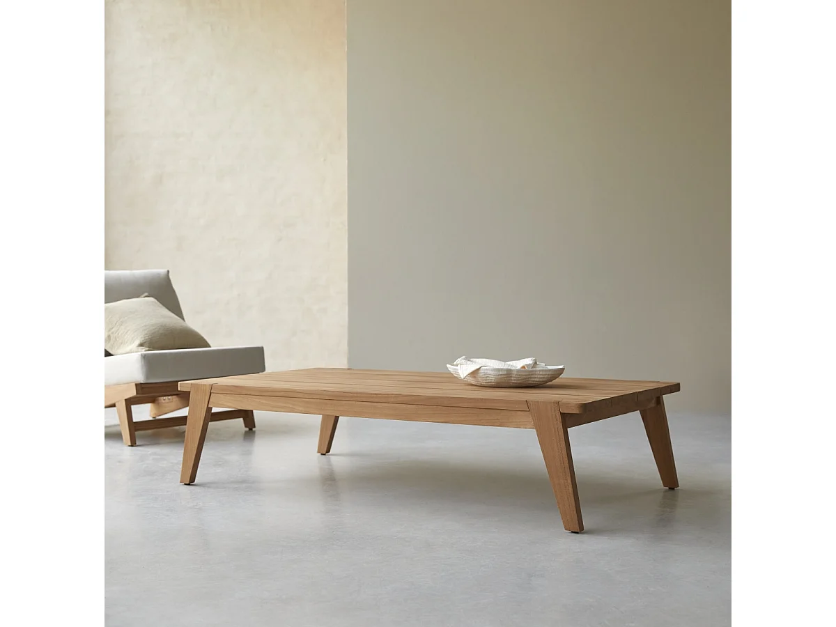 Wohnzimmer-Couchtisch Olia aus Teakholz