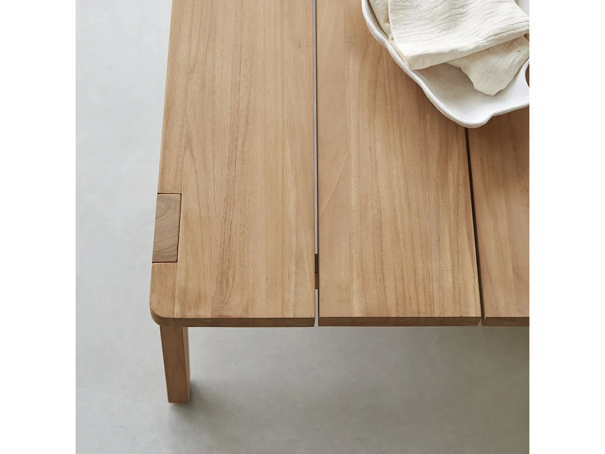 Wohnzimmer-Couchtisch Olia aus Teakholz