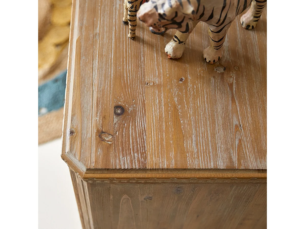 Kinderkommode aus massiver recycelter Pinie 3 Schubladen Emily