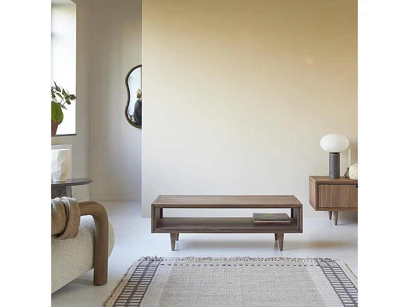 Couchtisch aus Nussbaumholz 120 x 50 Jonàk