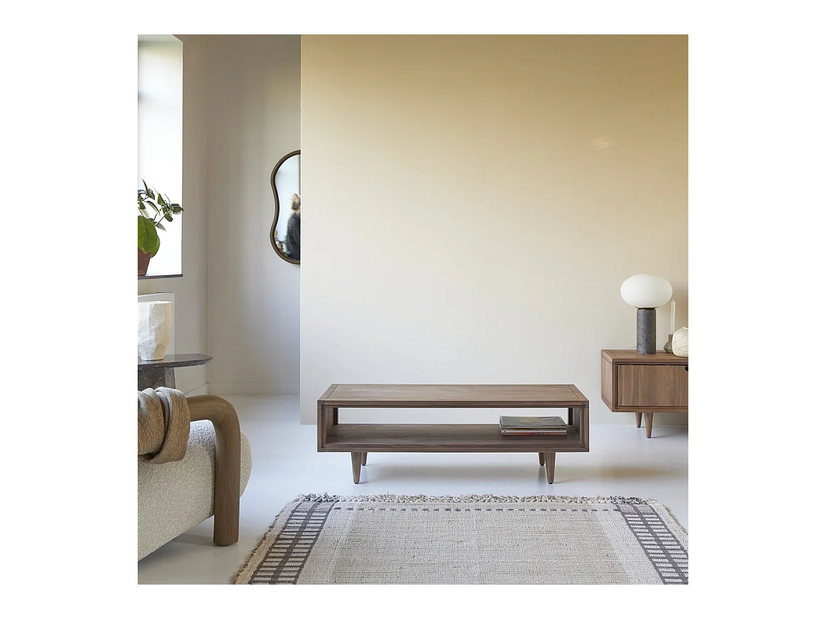 Couchtisch aus Nussbaumholz 120 x 50 Jonàk