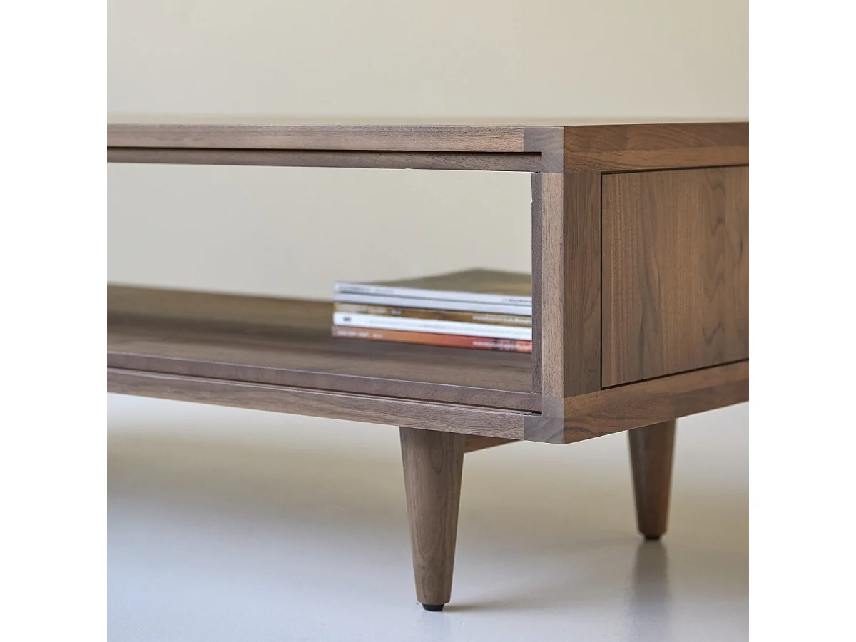 Table basse en bois de noyer 120x50 Jonàk