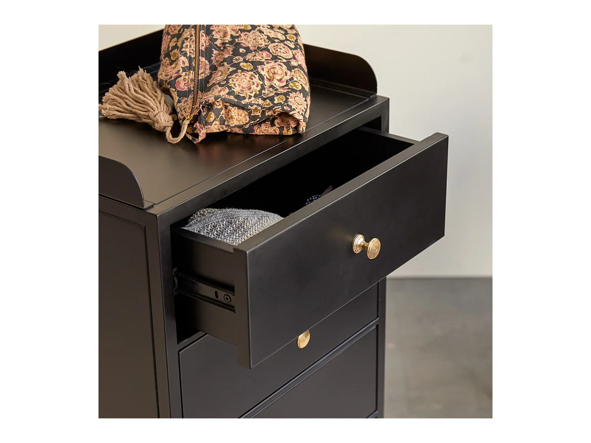 Cassettiera in metallo verniciato da 5 cassetti Anika