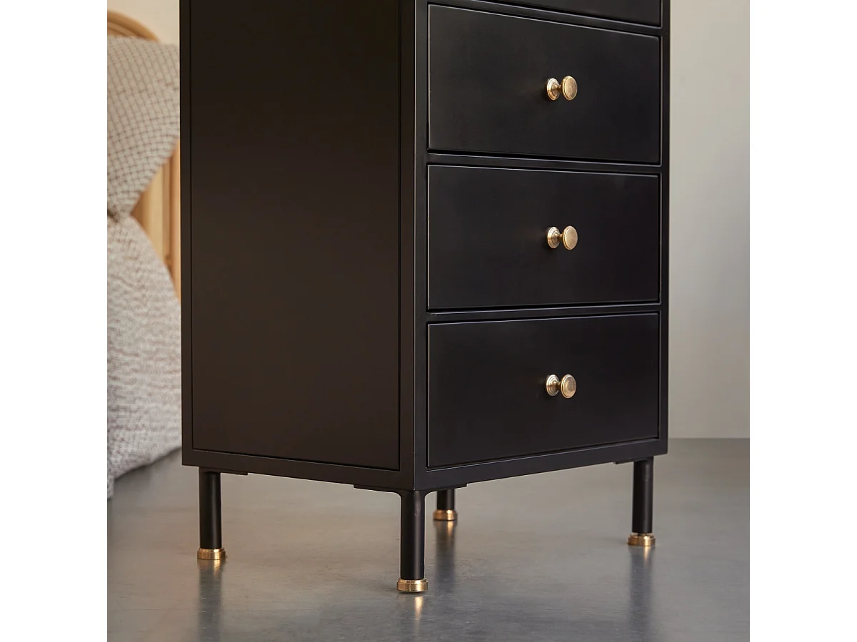 Cassettiera in metallo verniciato da 5 cassetti Anika