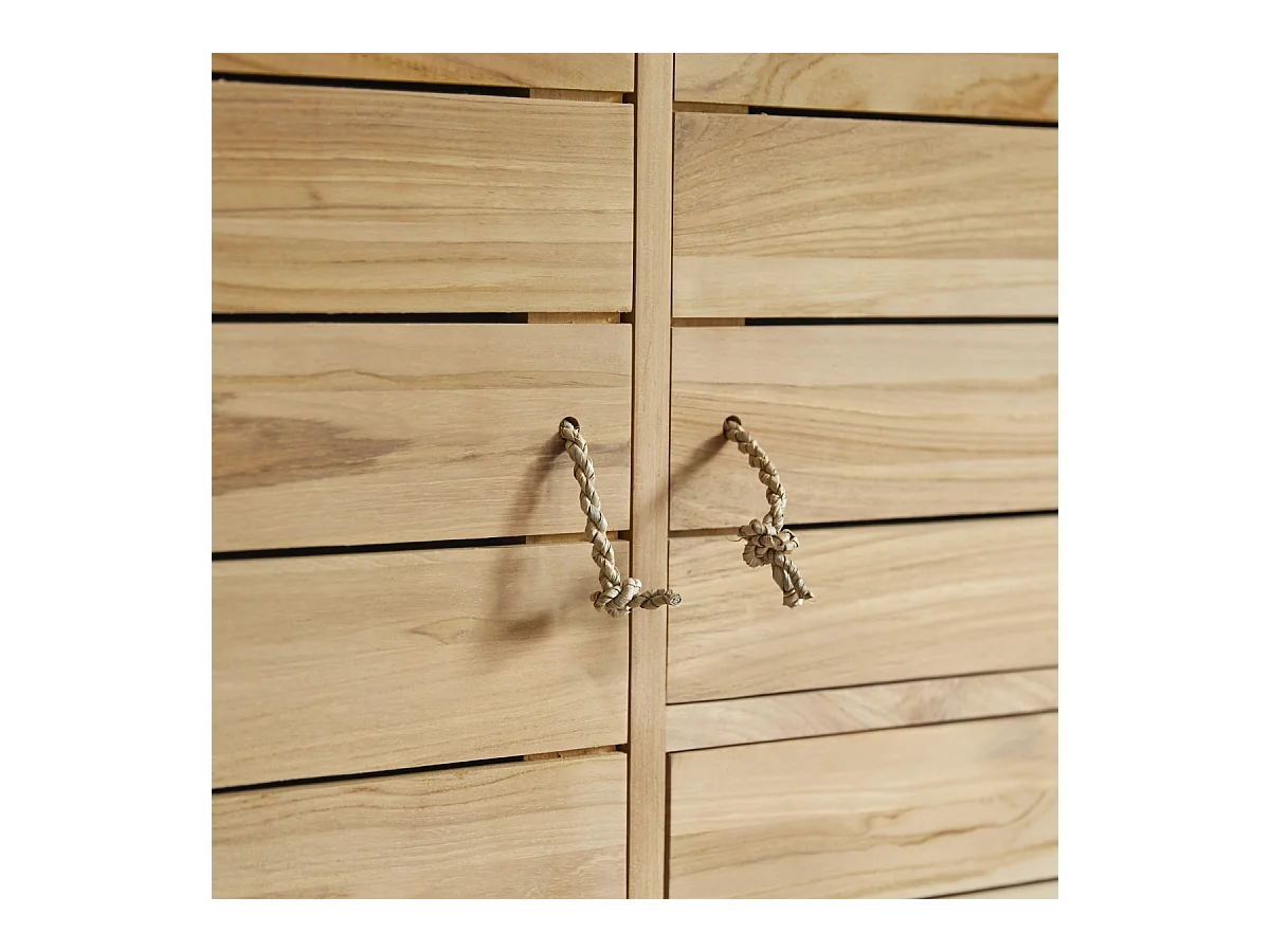 Armadio guardaroba per bambini in legno di teak massello 180 Minimalys