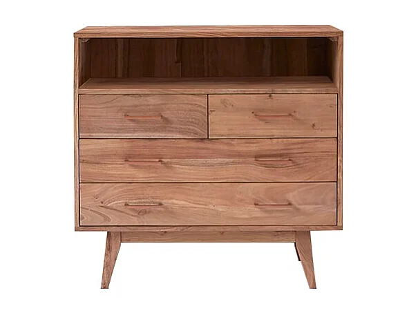 Cassettiera per bambini in legno di acacia 4 cassetti Oslo