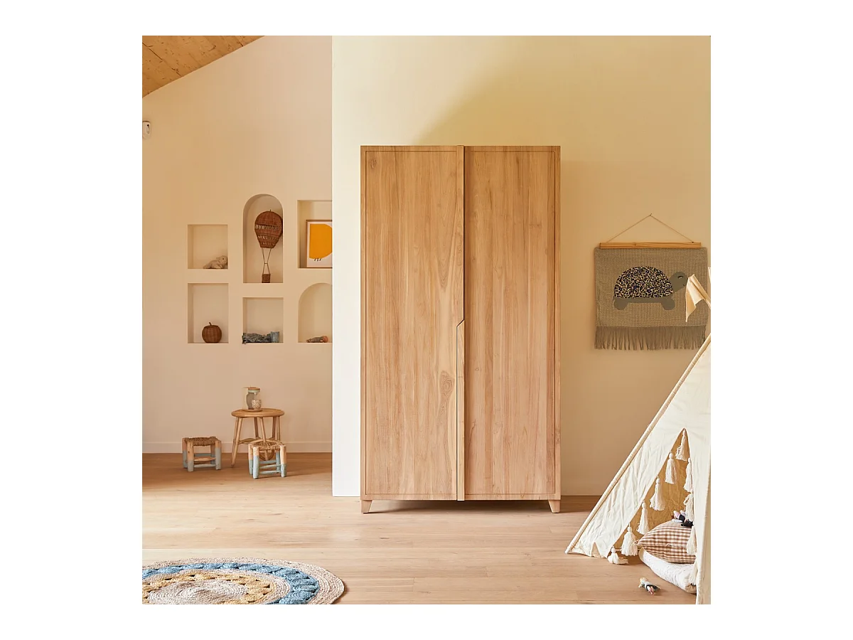 Armadio per bambini in legno di teak 210 Greta