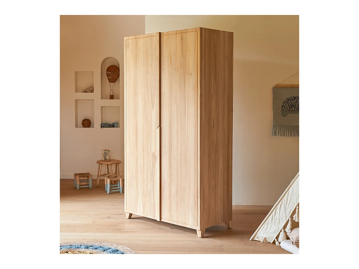 Armadio per bambini in legno di teak 210 Greta