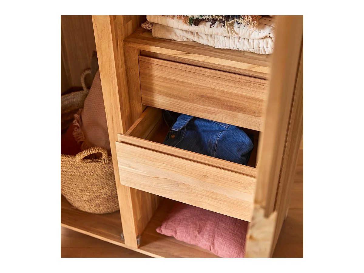 Armadio per bambini in legno di teak 210 Greta