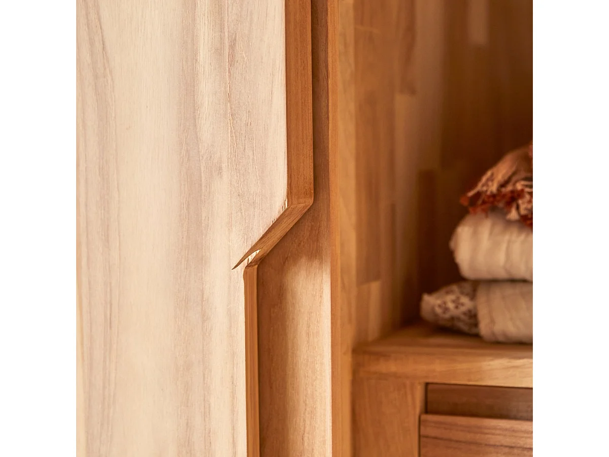 Armadio per bambini in legno di teak 210 Greta