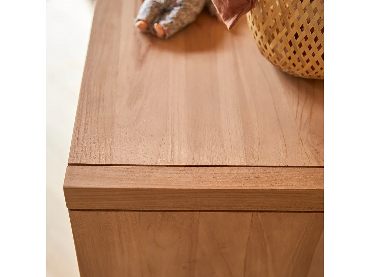 Cassettiera per bambini in legno di teak 4 cassetti Kort