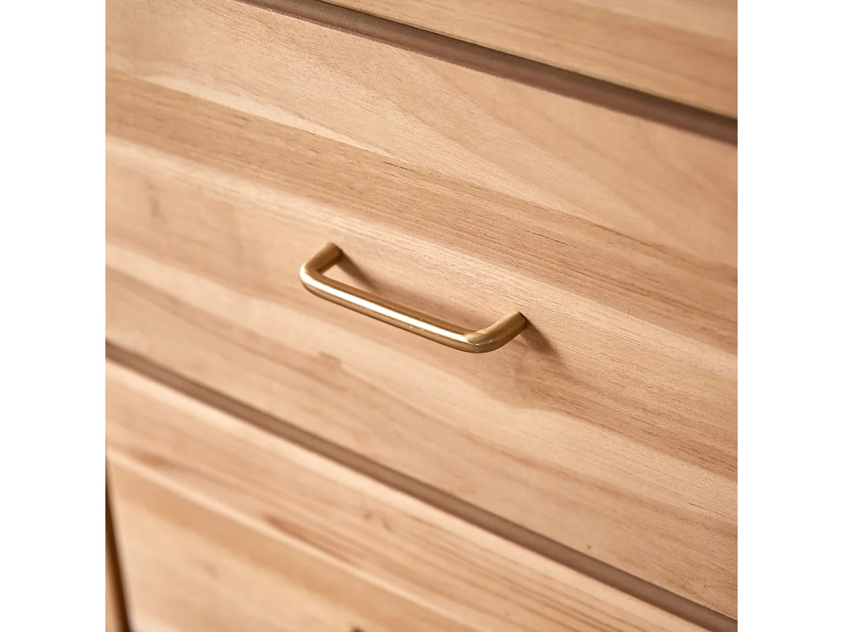 Cassettiera per bambini in legno di teak 4 cassetti Kort