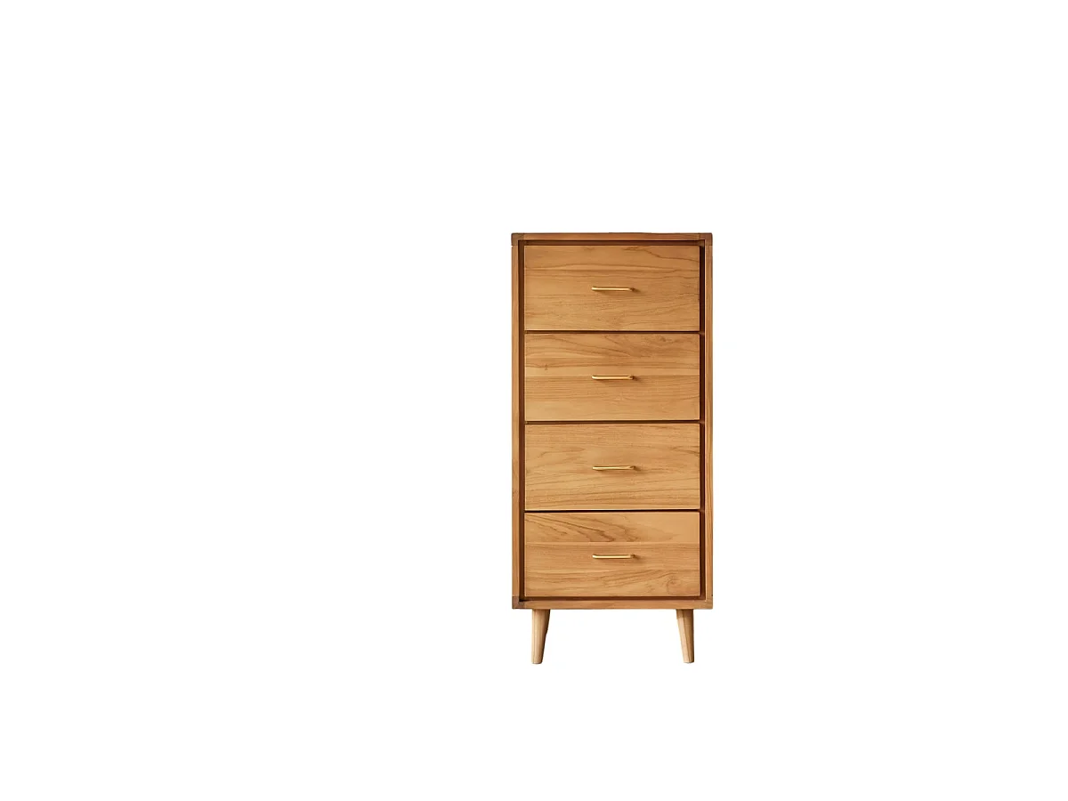 Kort - Children's small chest of drawers in solid teak