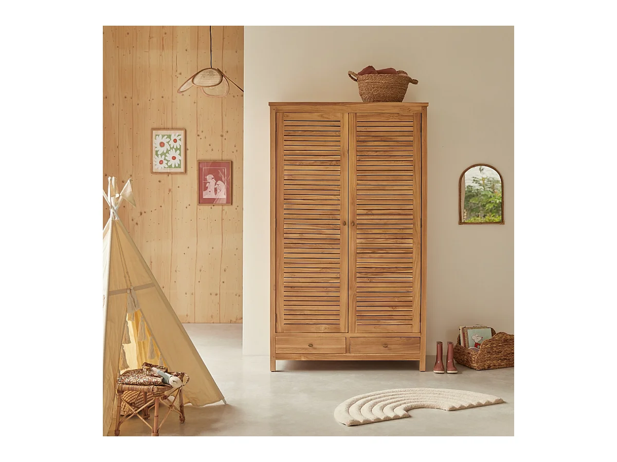 Armadio per bambini in legno di teak 195 Suzette