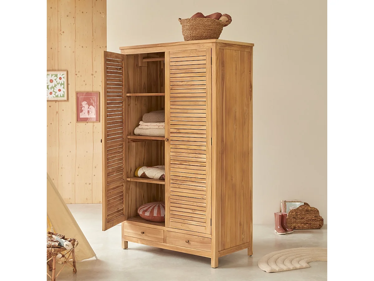 Armadio per bambini in legno di teak 195 Suzette