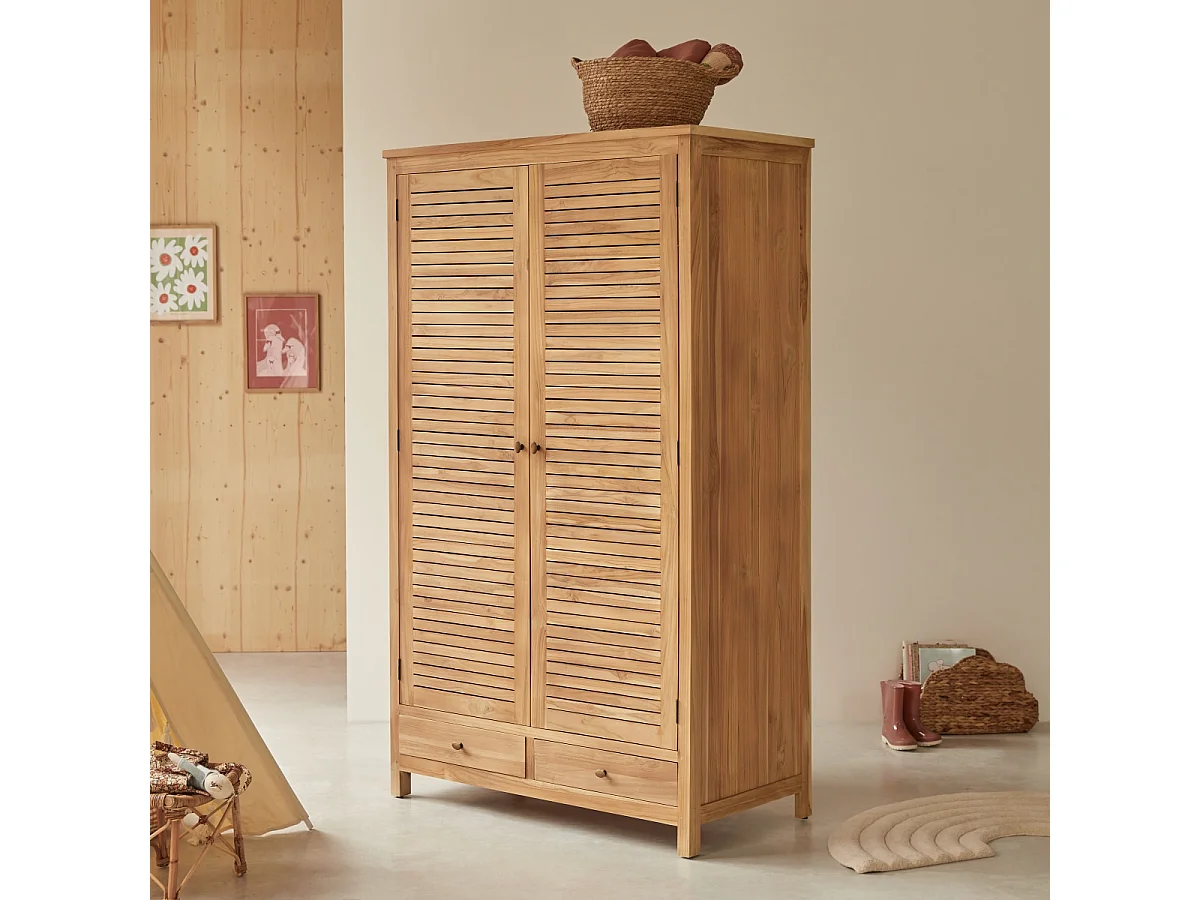 Armadio per bambini in legno di teak 195 Suzette