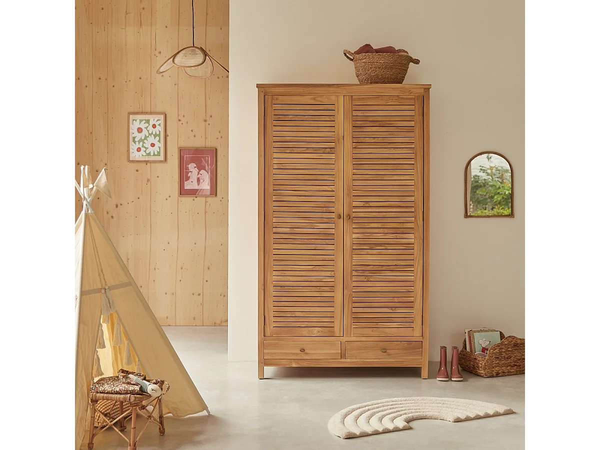 Armoire enfant en bois de teck 195 Suzette