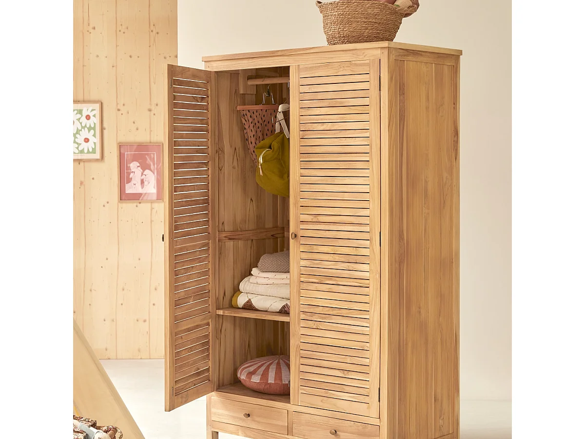 Armoire enfant en bois de teck 195 Suzette