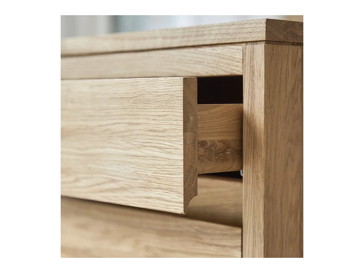 Cassettiera per bambini in legno di rovere massello 55 cm Eden