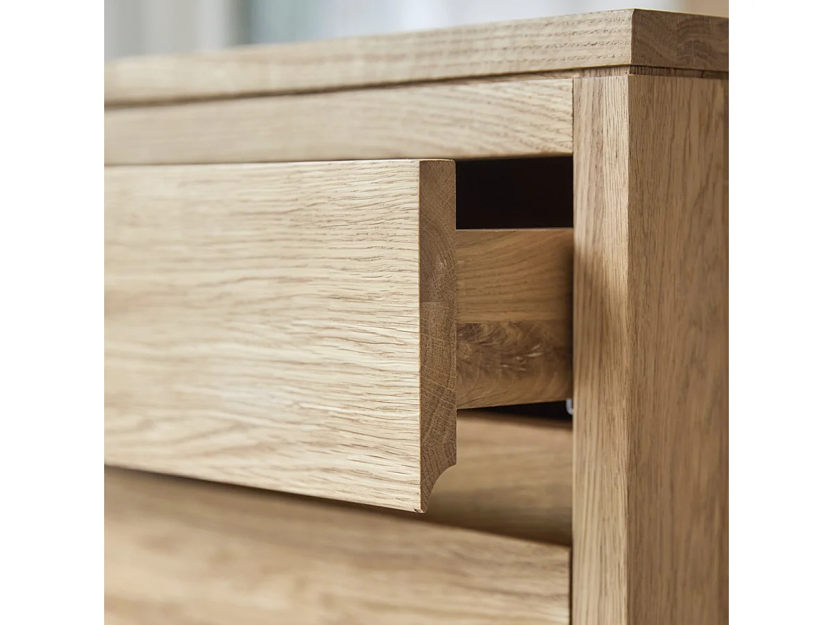 Cassettiera per bambini in legno di rovere massello 55 cm Eden