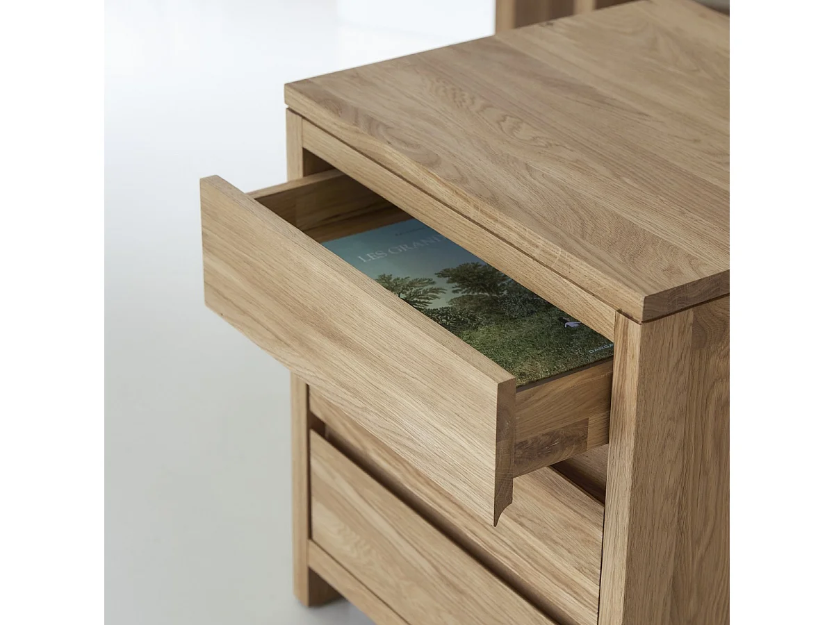 Cassettiera per bambini in legno di rovere massello 55 cm Eden