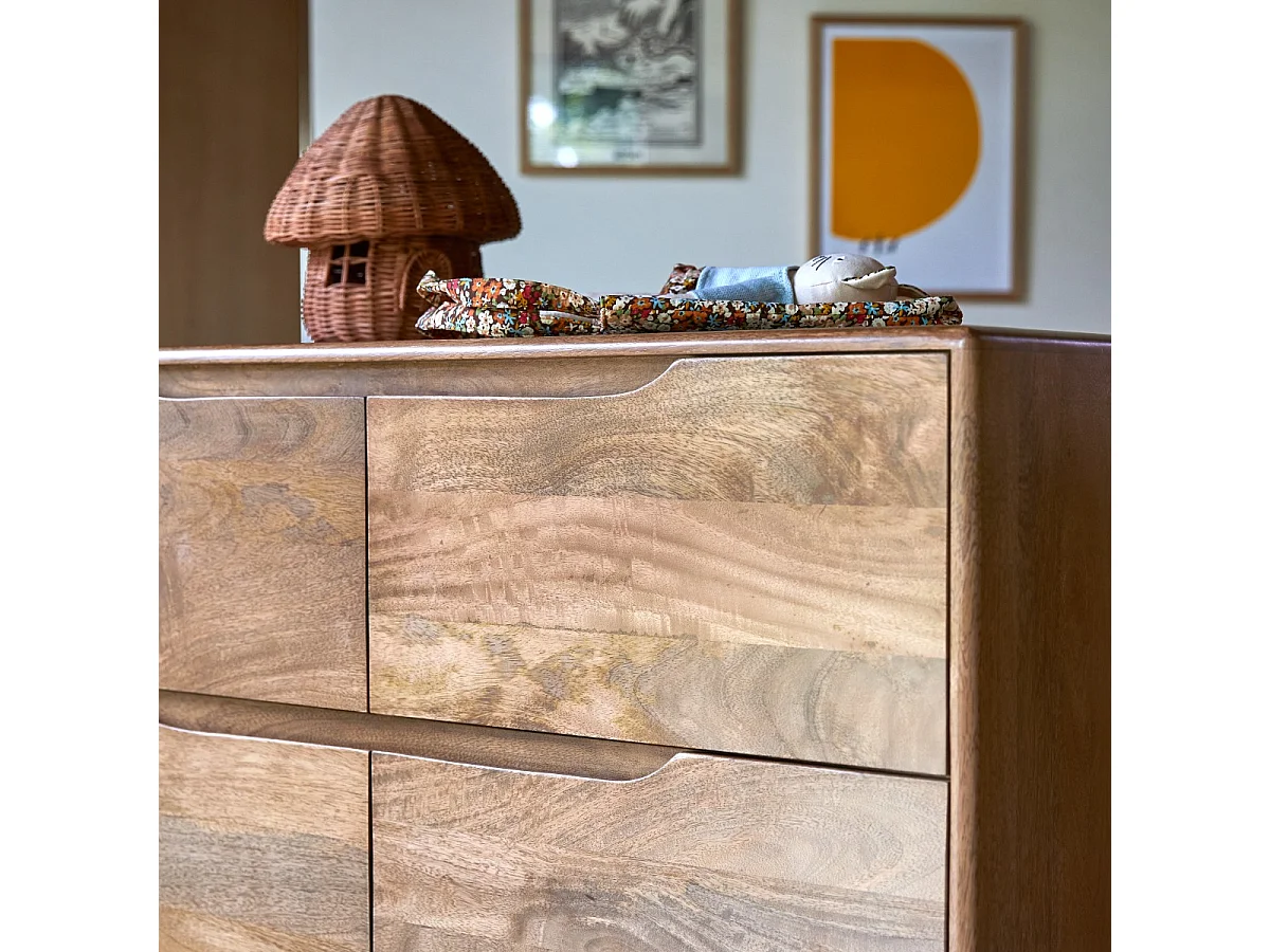 Cassettiera per bambini in legno di mango massello Gabrielle