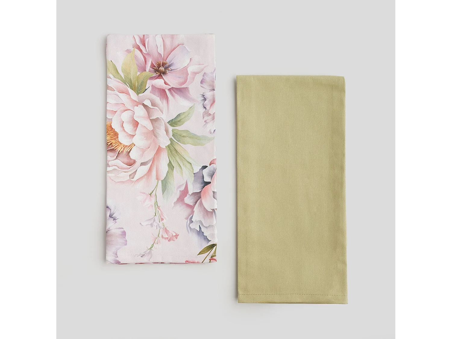 Geschirrtuch-Set Aurelis mittelrosa 45 x 65