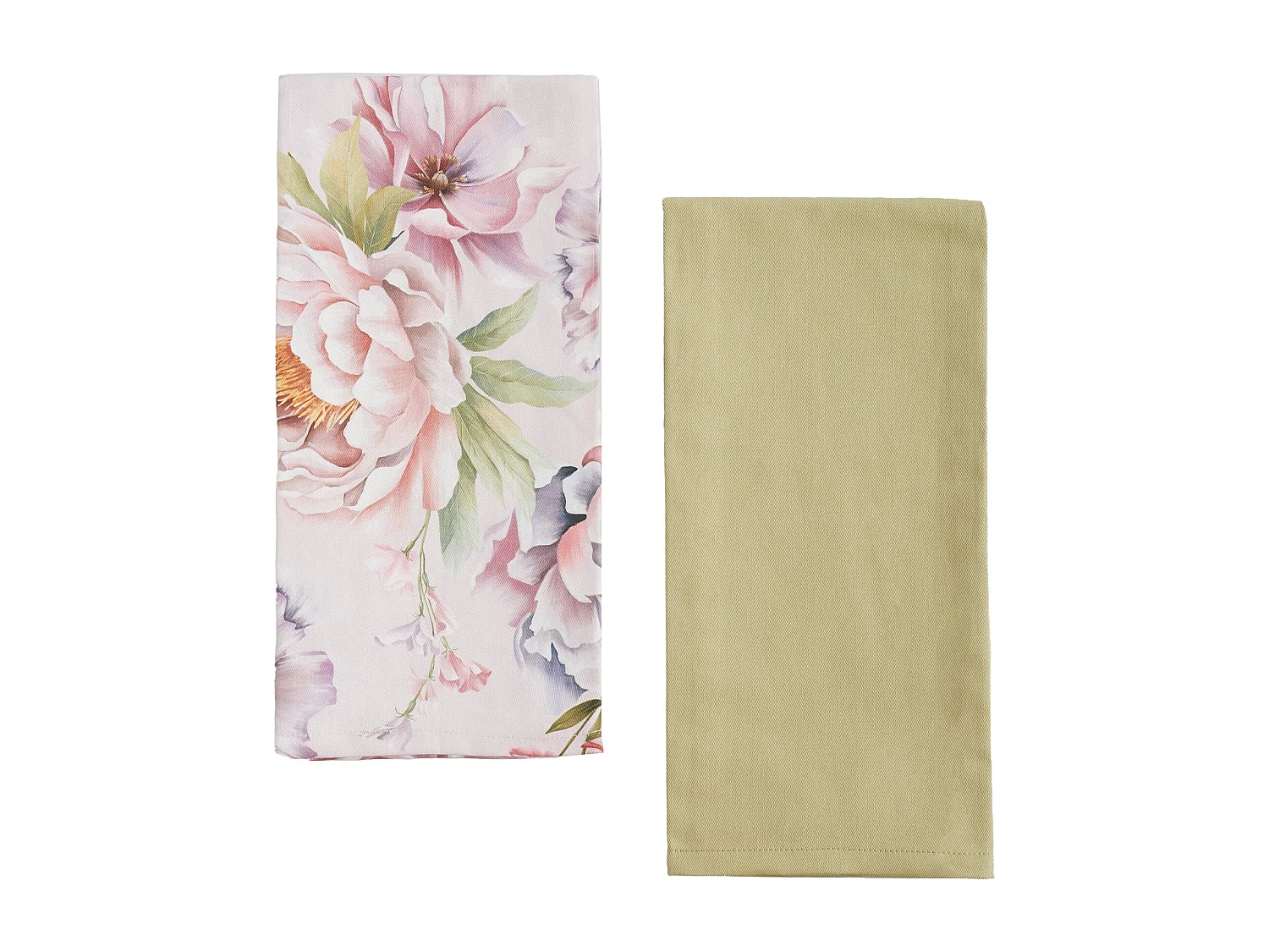 Geschirrtuch-Set Aurelis mittelrosa 45 x 65