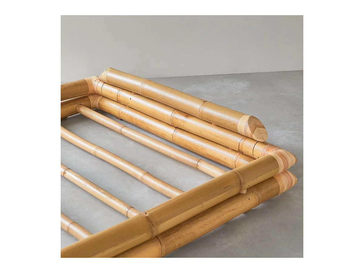 Futonbett aus Bambus für 160x200 Matratzen Schlafzimmer Bett 2 Personen