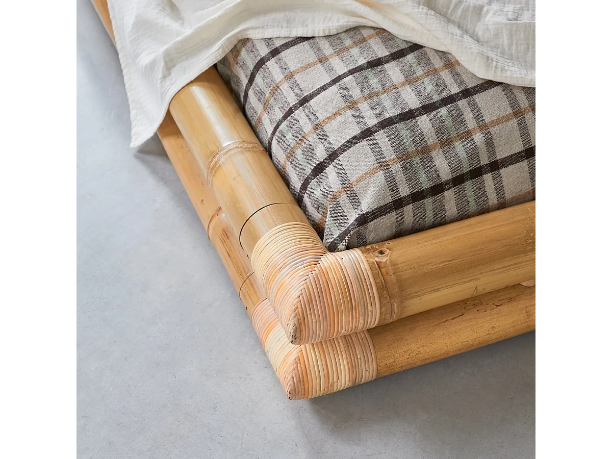 Futonbett aus Bambus für 160x200 Matratzen Schlafzimmer Bett 2 Personen