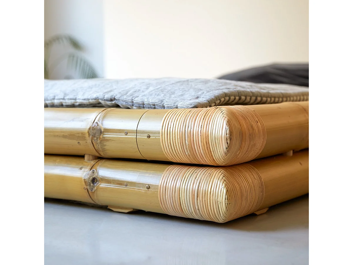 Lit futon en tiges bambou 90x190 Balyss