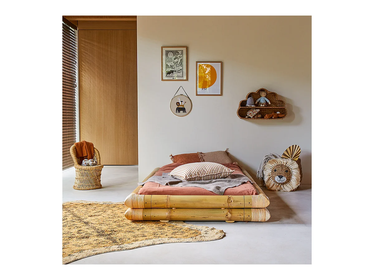 Lit futon enfant en bambou 90x190 cm Balyss
